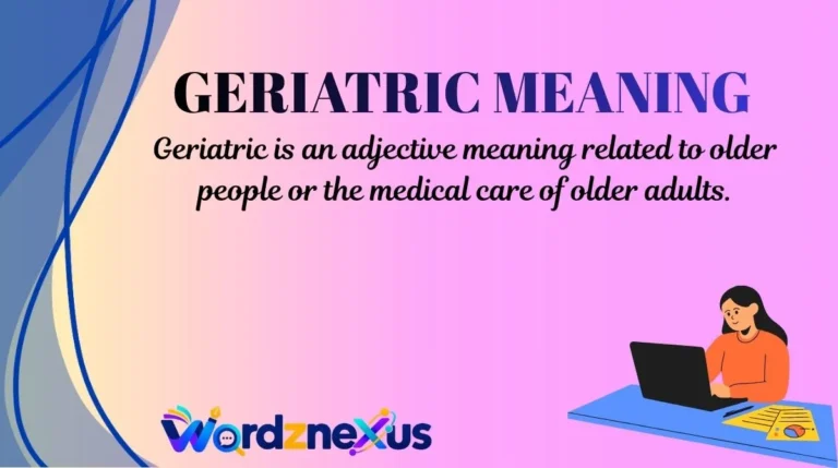 Geriatric Meaning