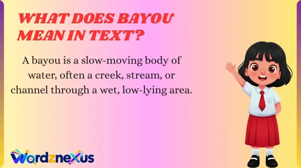 What Does Bayou Mean in Text?