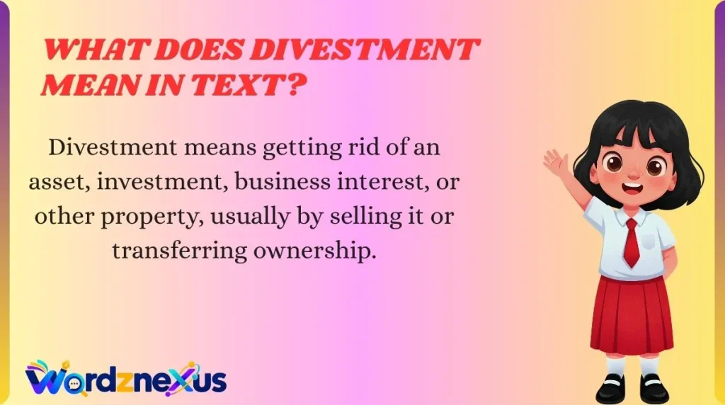 What Does Divestment Mean in Text?