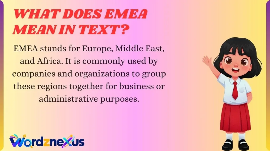 What Does EMEA Mean in Text?