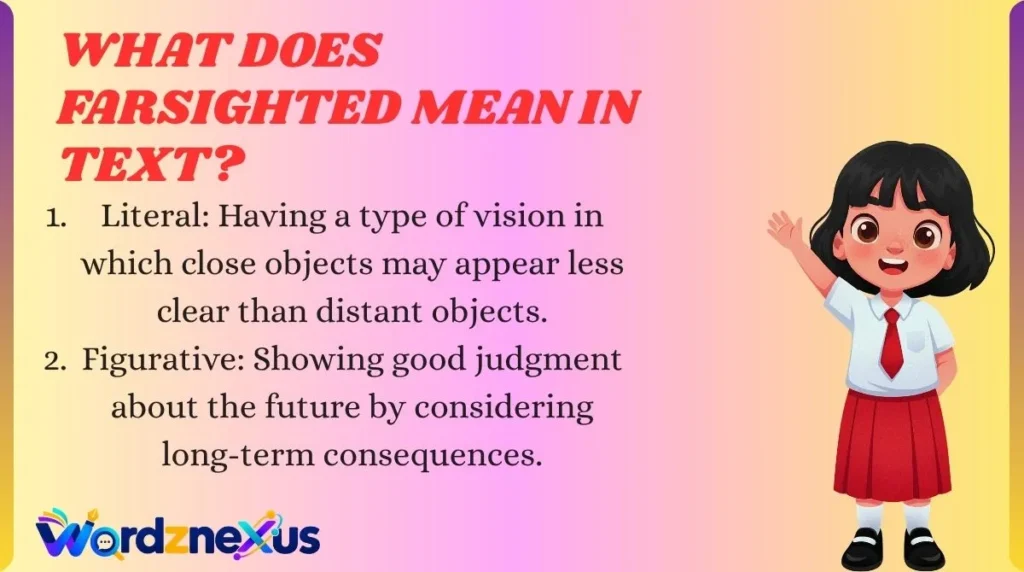 What Does Farsighted Mean in Text?