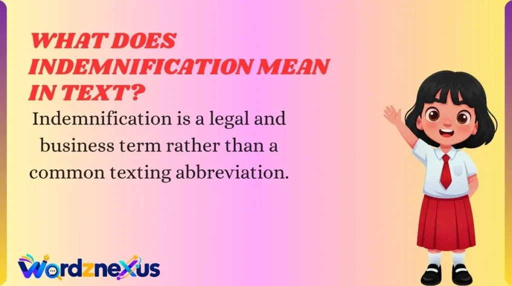 What Does Indemnification Mean in Text?