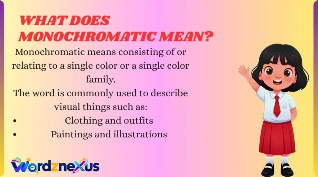 What Does Monochromatic Mean?