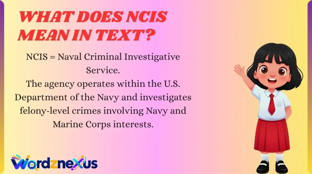 What Does NCIS Mean in Text?