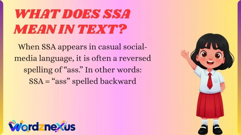 What Does SSA Mean in Text?