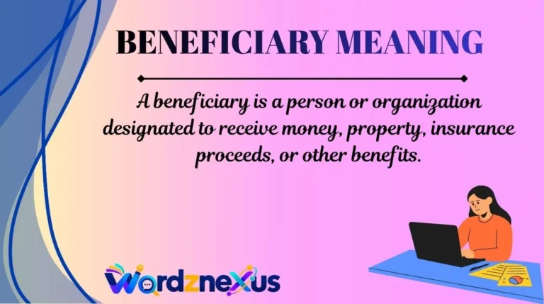 Beneficiary Meaning