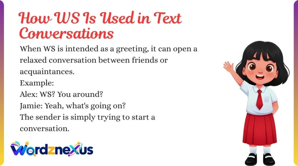 How WS Is Used in Text Conversations