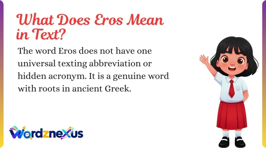 What Does Eros Mean in Text?