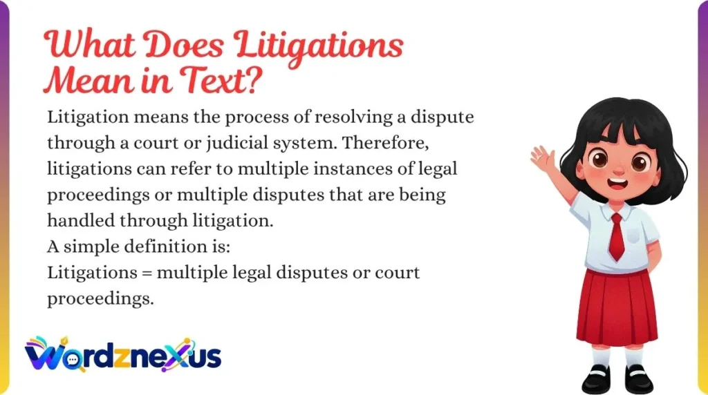 What Does Litigations Mean in Text?