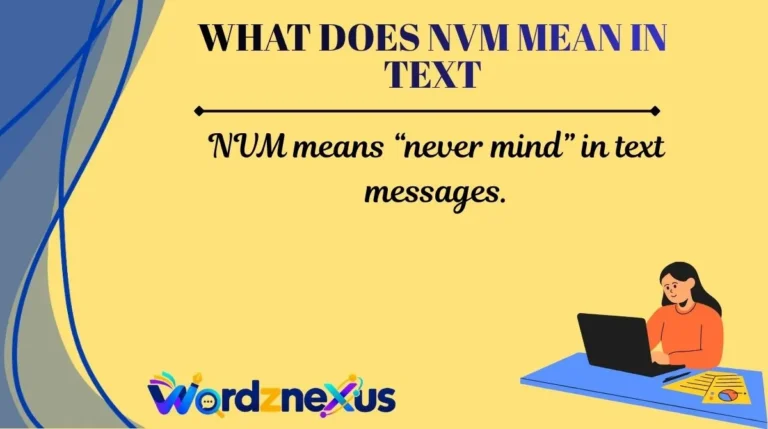 What Does NVM Mean in Text