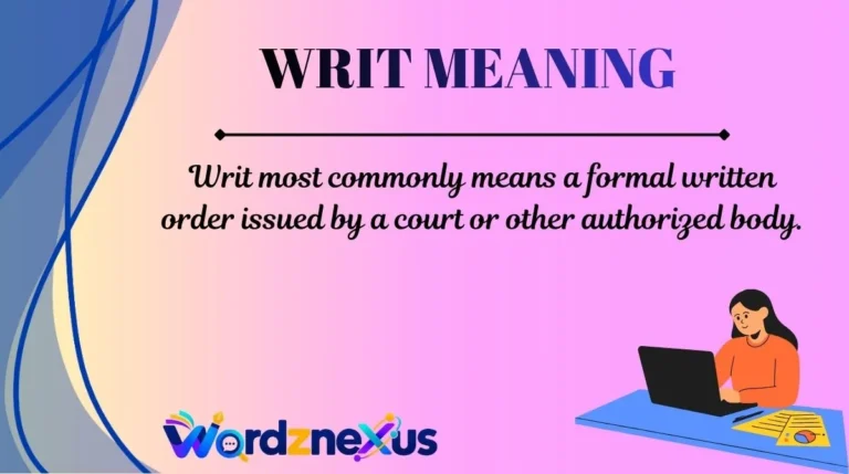Writ Meaning